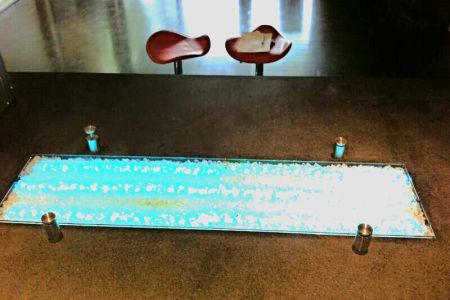 Custom glass table top